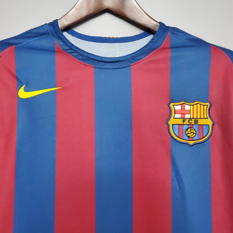 Camisa Retrô Fc Barcelona 2006/06 Home Champions League Edition