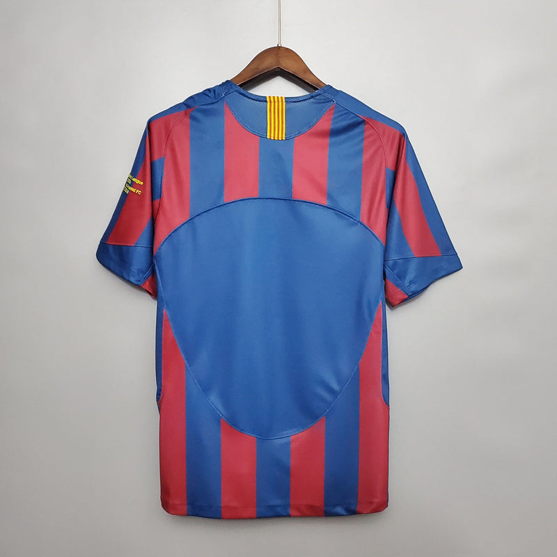 Camisa Retrô Fc Barcelona 2006/06 Home Champions League Edition