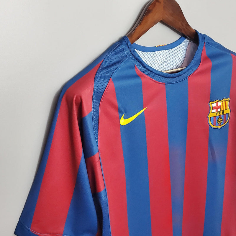 Camisa Retrô Fc Barcelona 2006/06 Home Champions League Edition